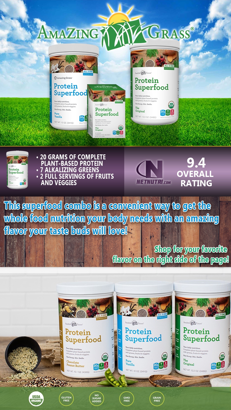 Amazing Grass Protein SuperFood sale at netnutri.com