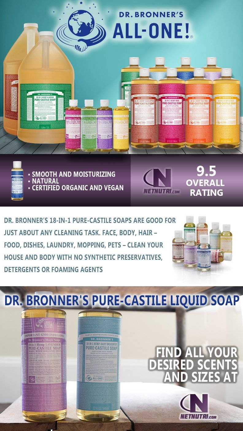 Dr. Bronner's Pure Castile Liquid Soap sale at netnutri.com