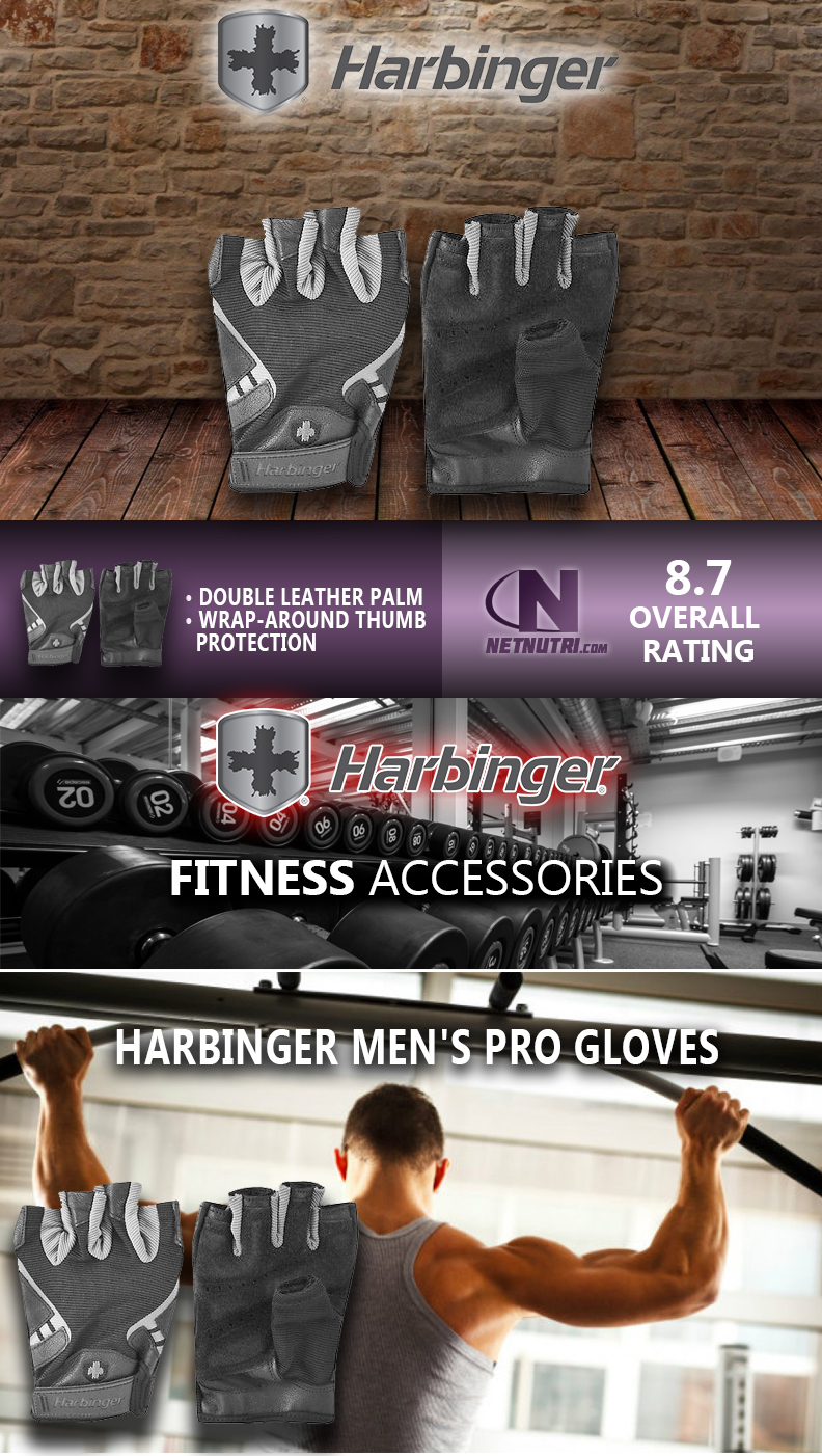 Harbinger Men's Pro Gloves sale at netnutri.com