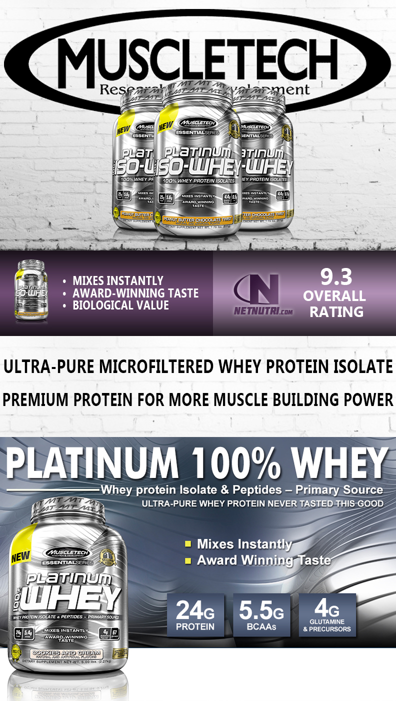 MuscleTech Platinum 100% Iso Whey