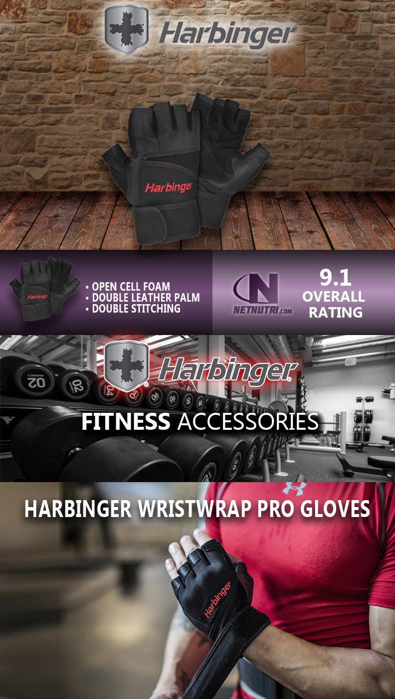 Harbinger WristWrap Pro Gloves sale at netnutri.com