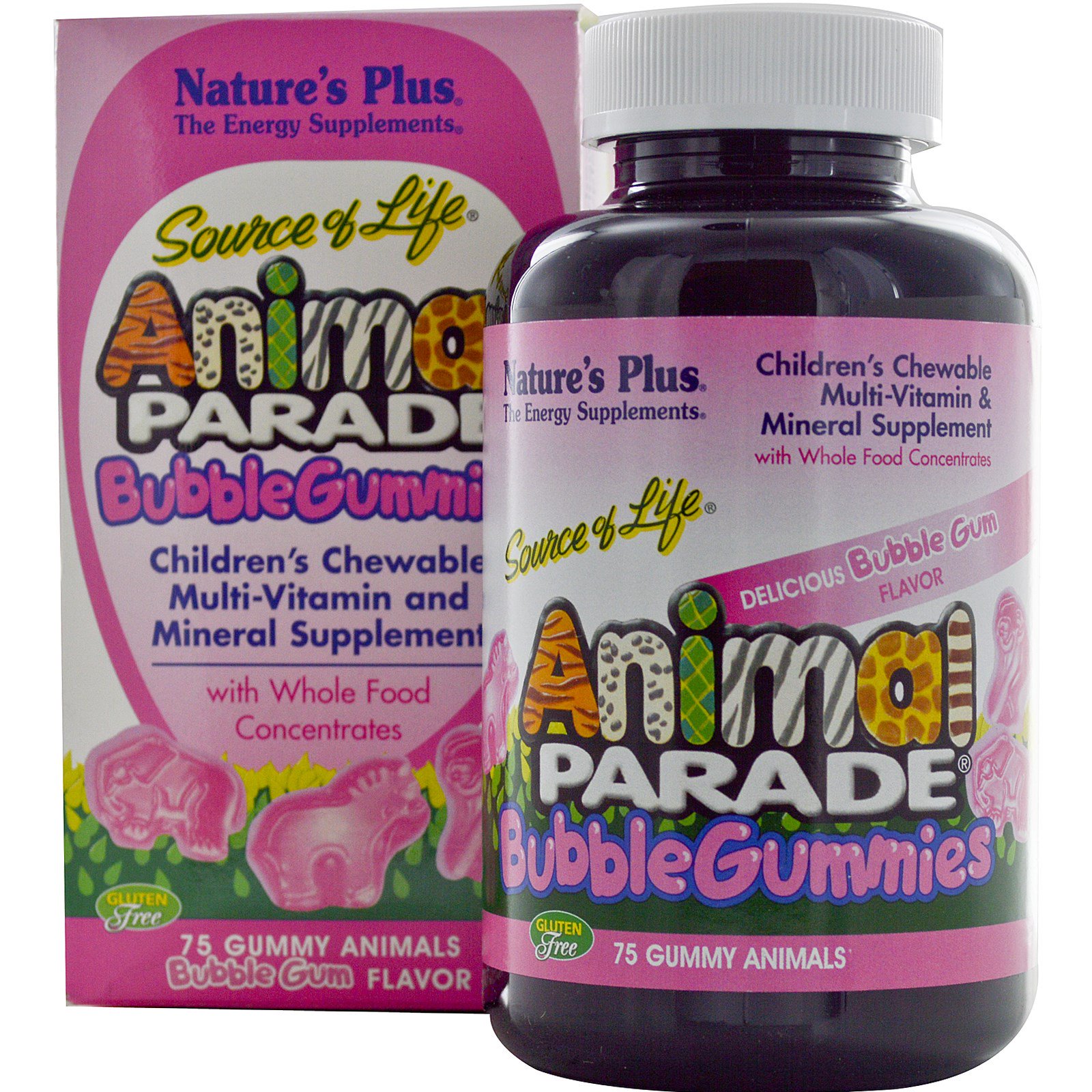Animal Parade Bubble Gummies, 75 Chewies by Nature's Plus