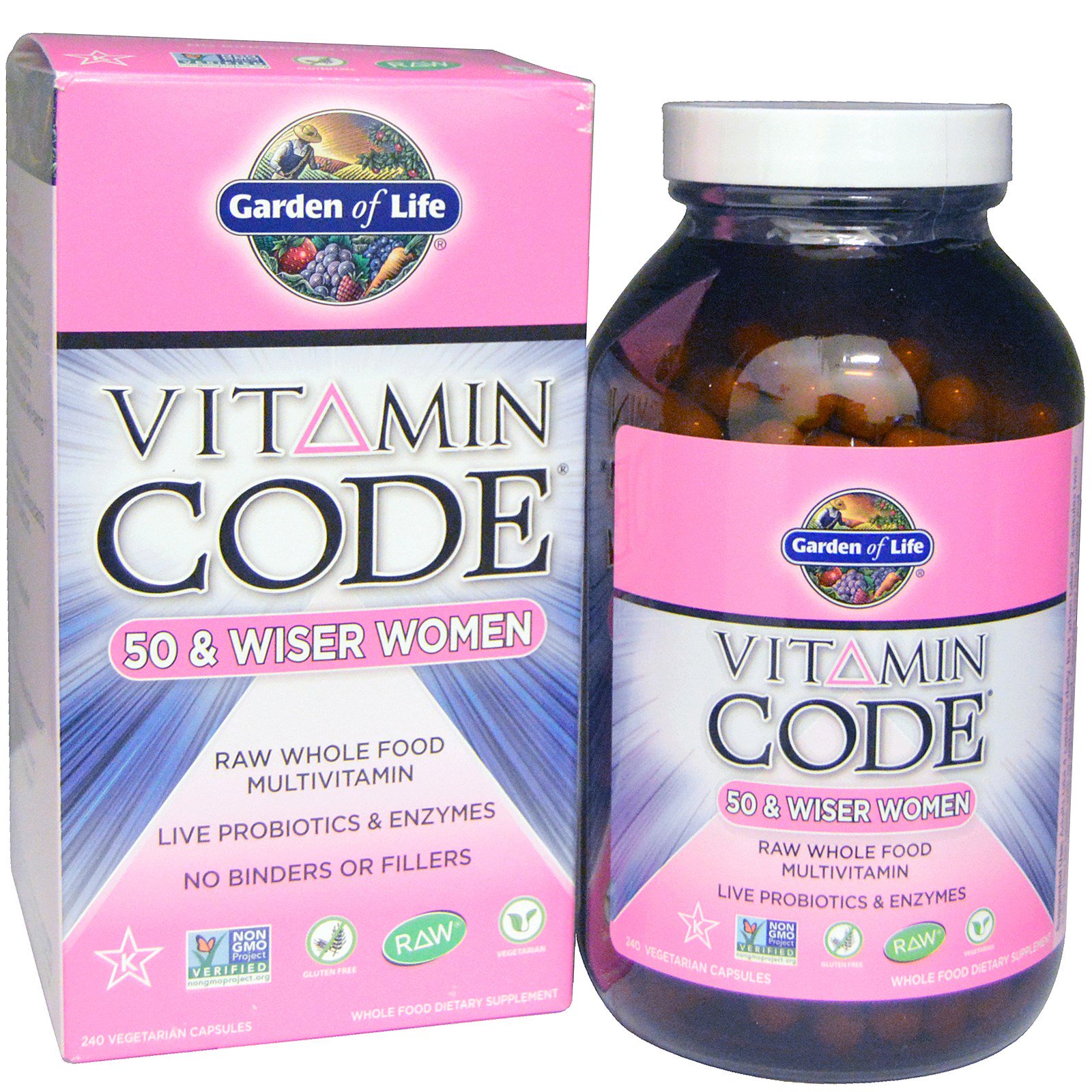 Garden Of Life Vitamin Code 50 Wiser Women 240 Vegetarian