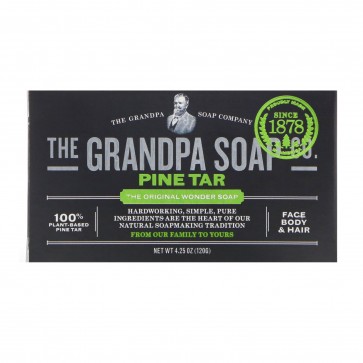 Grandpa's, Face Body & Hair Bar Soap, Pine Tar, 4.25 oz (120 g)
