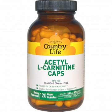 Country Life Acetyl L-Carnitine 120 Vegan Capsules