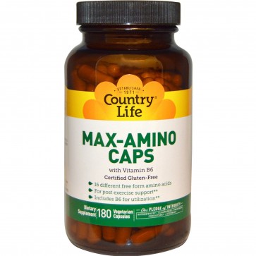 Country Life Max-Amino 180 Vegetarian Capsules