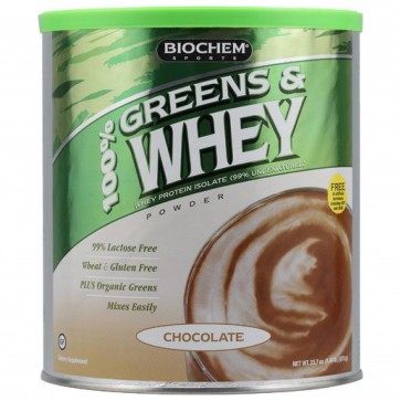 Biochem 100% Greens and Whey Protein Chocolate 22.7 oz