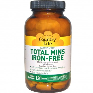 Target-Mins Total Mins Multi Mineral Complex with Boron Iron-Free 120 Tablets