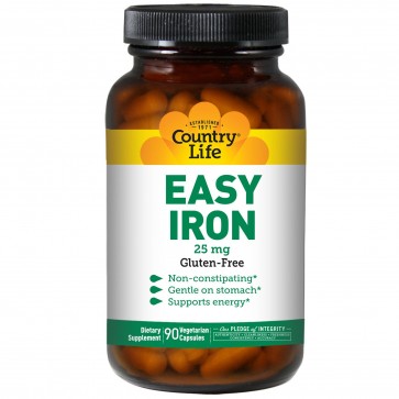 Country Life Easy Iron 25 mg 90 Vegetarian Capsules