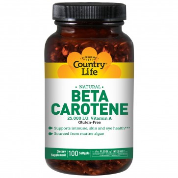 Country Life Beta Carotene 100 Softgels