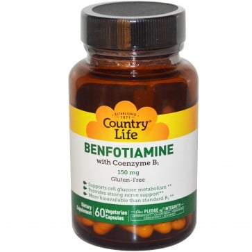 Country Life - Benfotiamine with Coenzyme B-1 (60 Veggie Caps)