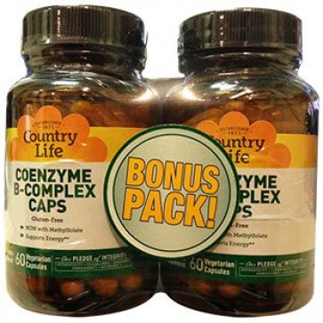 Country Life Coenzyme B-Complex CAPS 60 Capsules Bonus Pack