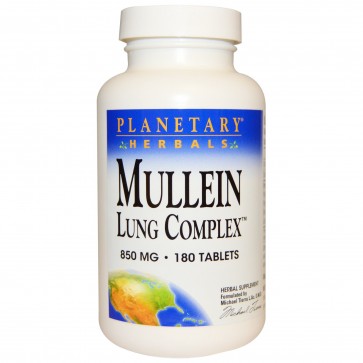 Planetary Herbals Mullein Lung Complex 850 mg 180 Tablets