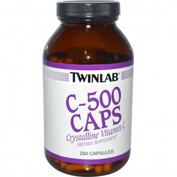 Twinlab C-500 CAPS Crystalline Vitamin C 250 Capsules