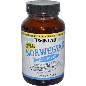Twinlab Norwegian Cod Liver Oil 100 Softgels