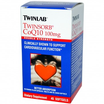 Twinlab Twinsorb CoQ10 100mg 45 Softgel