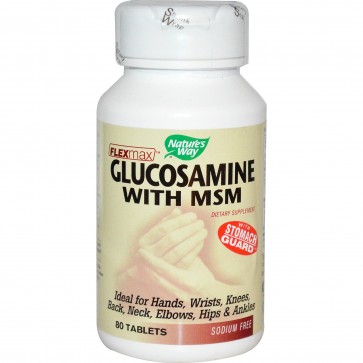 Nature's Way FlexMax Glucosamine with MSM Sodium Free 80 Tablets