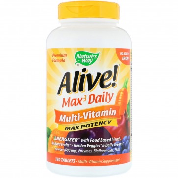 Nature's Way Alive Multi Vitamin Iron Free 180 Tablets