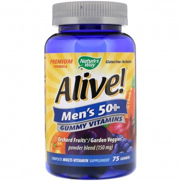 Nature's Way Alive Men's 50+ Gummy Vitamins 75 Gummies