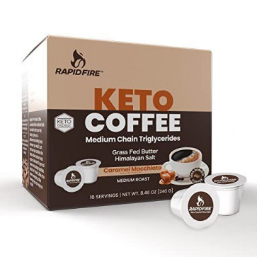 Rapid fire Keto Coffee Caramel Macchiato Flavor 16 Pods