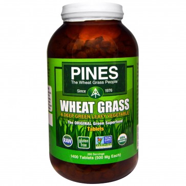 Pines International Organic Pines Wheat Grass 500 mg 1400 Tablets
