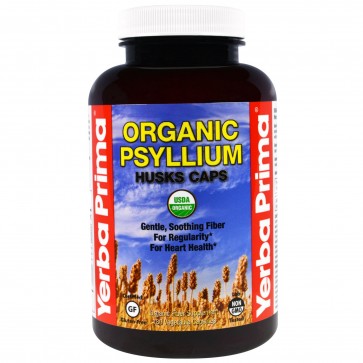 Yerba Prima Organic Psyllium Husks 180 Capsules