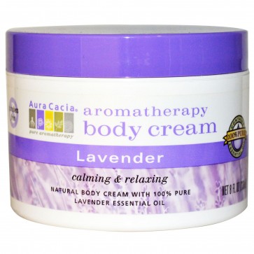 Aura Cacia Aromatherapy Body Cream Lavender 8 fl oz (236 ml)