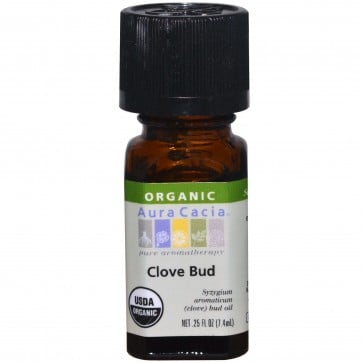 Aura Cacia Organic Clove Bud Essential Oil - 0.25 fl oz