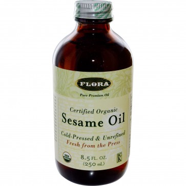 Flora Inc Certified Organic Sesame Oil 8.5 fl oz (250 ml)