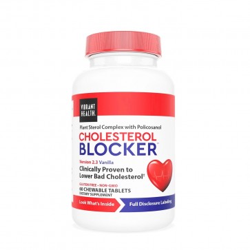 Vibrant Health Cholesterol Blocker Vanilla 510 mg. 60 Chewable Tablets