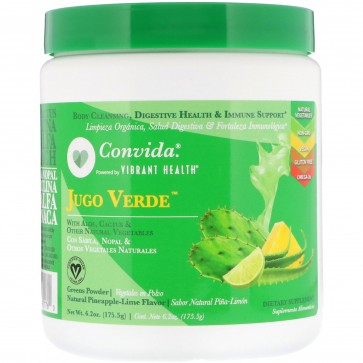Vibrant Health Convida Jugo Verde Greens Powder Pineapple-Lime 6.2 oz. (175.5g)