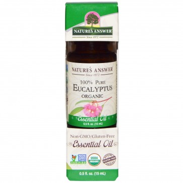 Nature's Answer, Organic Essential Oil, 100% Pure Eucalyptus, 0.5 fl oz