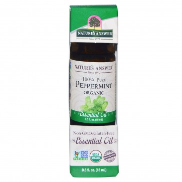 Nature's Answer Organic Peppermint Essential Oil 0.5 fl oz (15 mL)