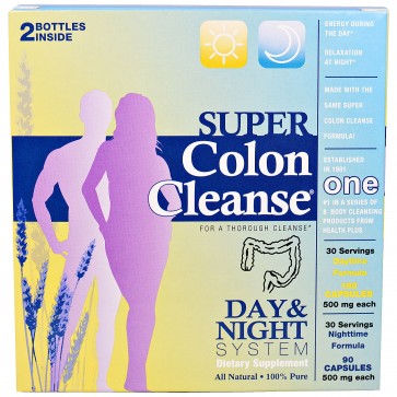Health Plus Super Colon Cleanse Day & Night System 500 mg 270 Capsules