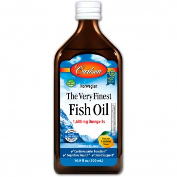 Carlson The Very Finest Fish Oil Natural Lemon Flavored 500 ml