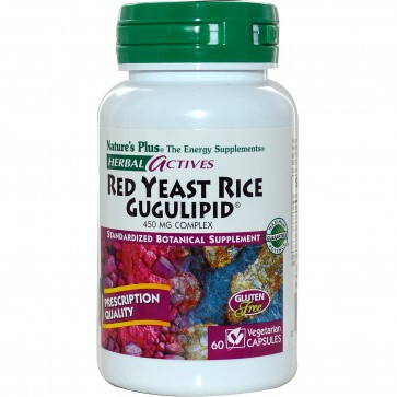 Nature's Plus Herbal Actives Red Yeast Rice 60 Vegetarian Capsules