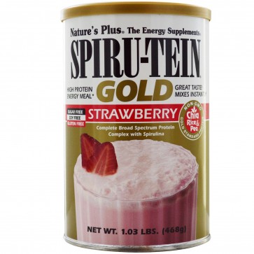 Nature's Plus Spiru-Tein Gold High Protein Energy Meal Strawberry 1.03 lbs (468 g)