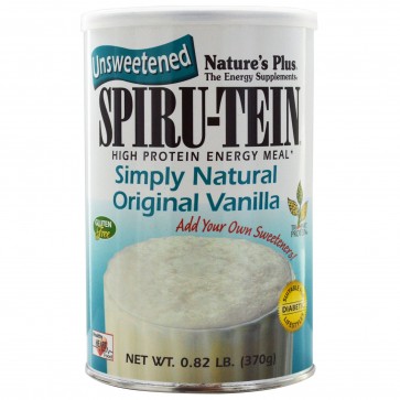 Nature's Plus Spiru-Tein UNSWEETENED Simply Natural Shake Vanilla .82 lbs