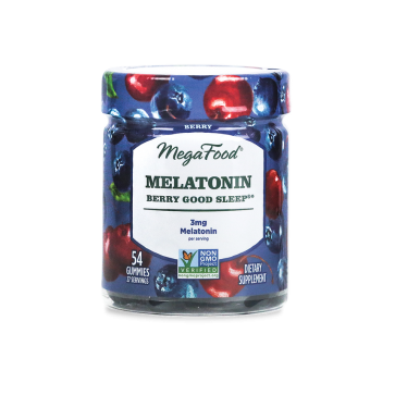 MegaFood Melatonin 3mg Berry 54 Gummies
