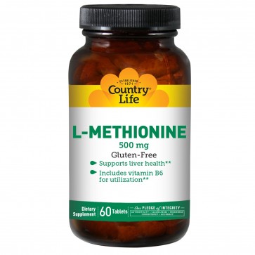 Country Life L-Methionine 500 With B-6 Mg 60 Tablets