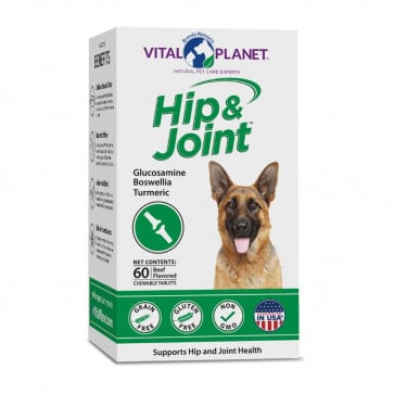 Pets Hip & Joint 60 Chewable Tablets - Grain Free, Gluten Free and Non-GMO