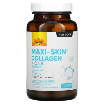 Country Life Maxi-Skin Collagen + C & A Powder Flavorless 2.74 oz