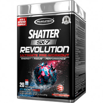 MuscleTech Shatter SX-7 Revolution Ultimate Pre-Workout Icy Rocket Freeze 20 Full Servings