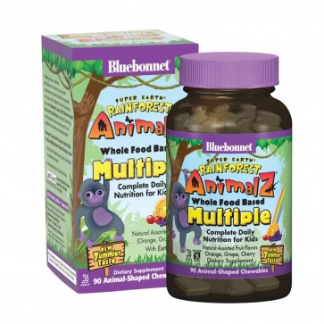 Bluebonnet Super Earth Rainforest Animalz Whole Food Based Multiple 90 Aniamlz-Shaped Chewables