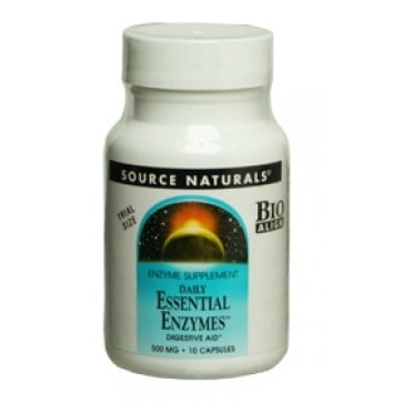 Source Naturals Daily Essential Enzymes 500 mg 10 Capsules 