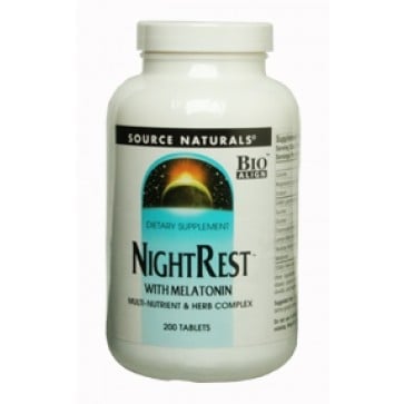Source Naturals NightRest with Melatonin 200 Tablets