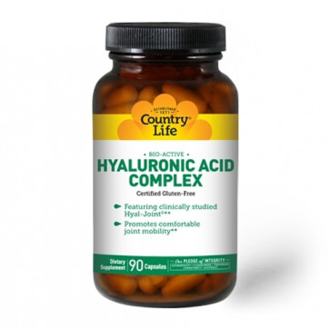 Country Life - Bio-Active Hyaluronic Acid Complex- 90 Veg Caps