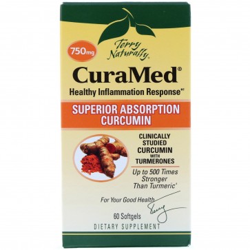 Terry Naturally CuraMed Superior Absorption Curcumin 60 Softgels (750 mg)