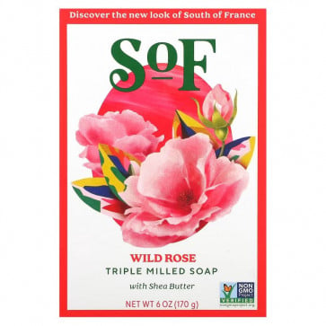 South of France Wild Rose with Shea Butter 6 oz Bar Soap