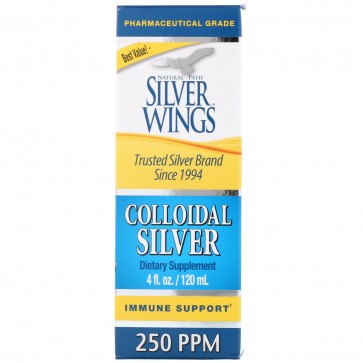 Natural Path Silver Wings Colloidal Silver 250 PPM 4 fl oz (Dropper)